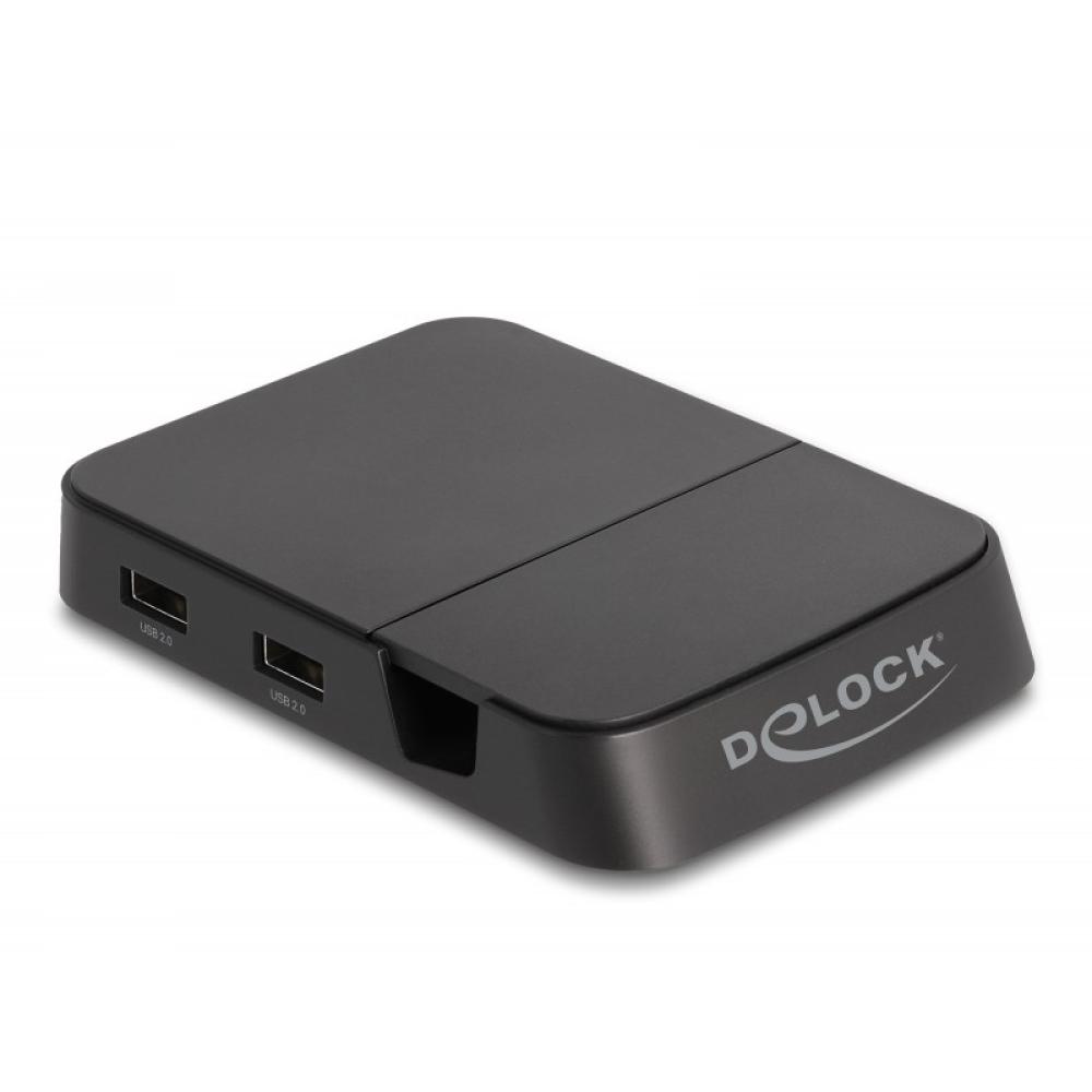 DeLOCK - Estación de acoplamiento para smartphone 4K con soporte integrado - HDMI/USB/Concentrador/SD/Micro SD para Android o Wi