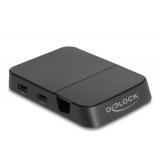 DeLOCK - Estación de acoplamiento para smartphone 4K con soporte integrado - HDMI/USB/Concentrador/SD/Micro SD para Android o Wi