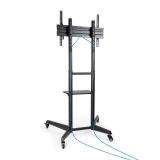 TooQ - RAMSÉS Soporte de Suelo con Ruedas para Pantallas 37"- 70", Negro