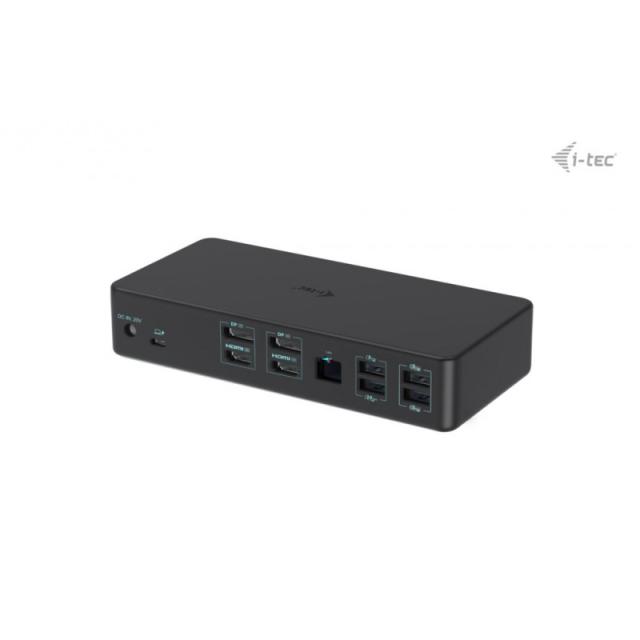 i-tec - USB 3.0 / USB-C / Thunderbolt 3 Professional Dual 4K Display Docking Station Generation 2 + Power Delivery 100W