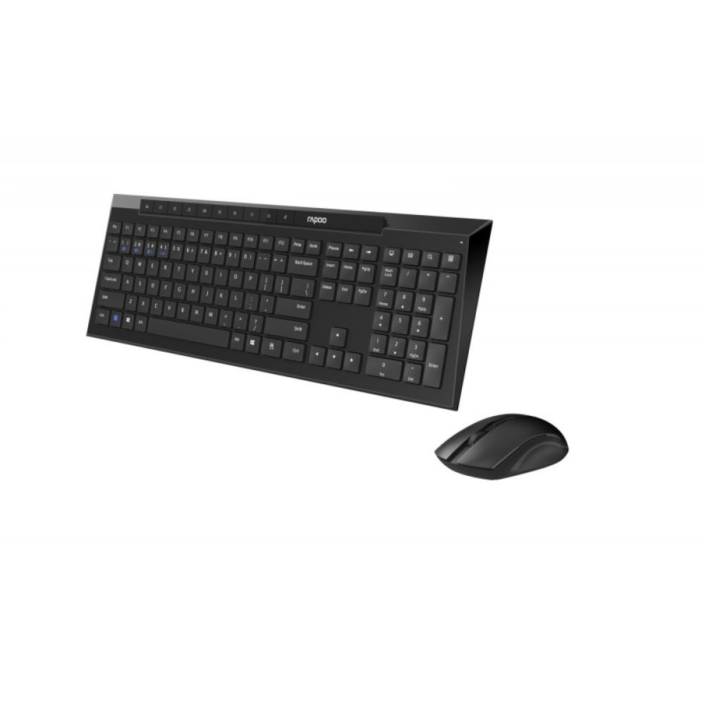 Rapoo - 8210M teclado Ratón incluido Universal Bluetooth QWERTY Negro