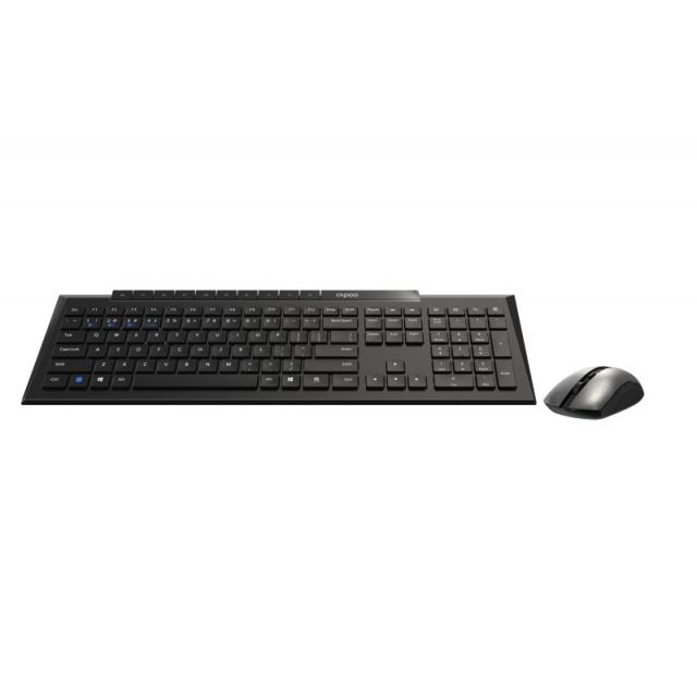 Rapoo - 8210M teclado Ratón incluido Universal Bluetooth QWERTY Negro