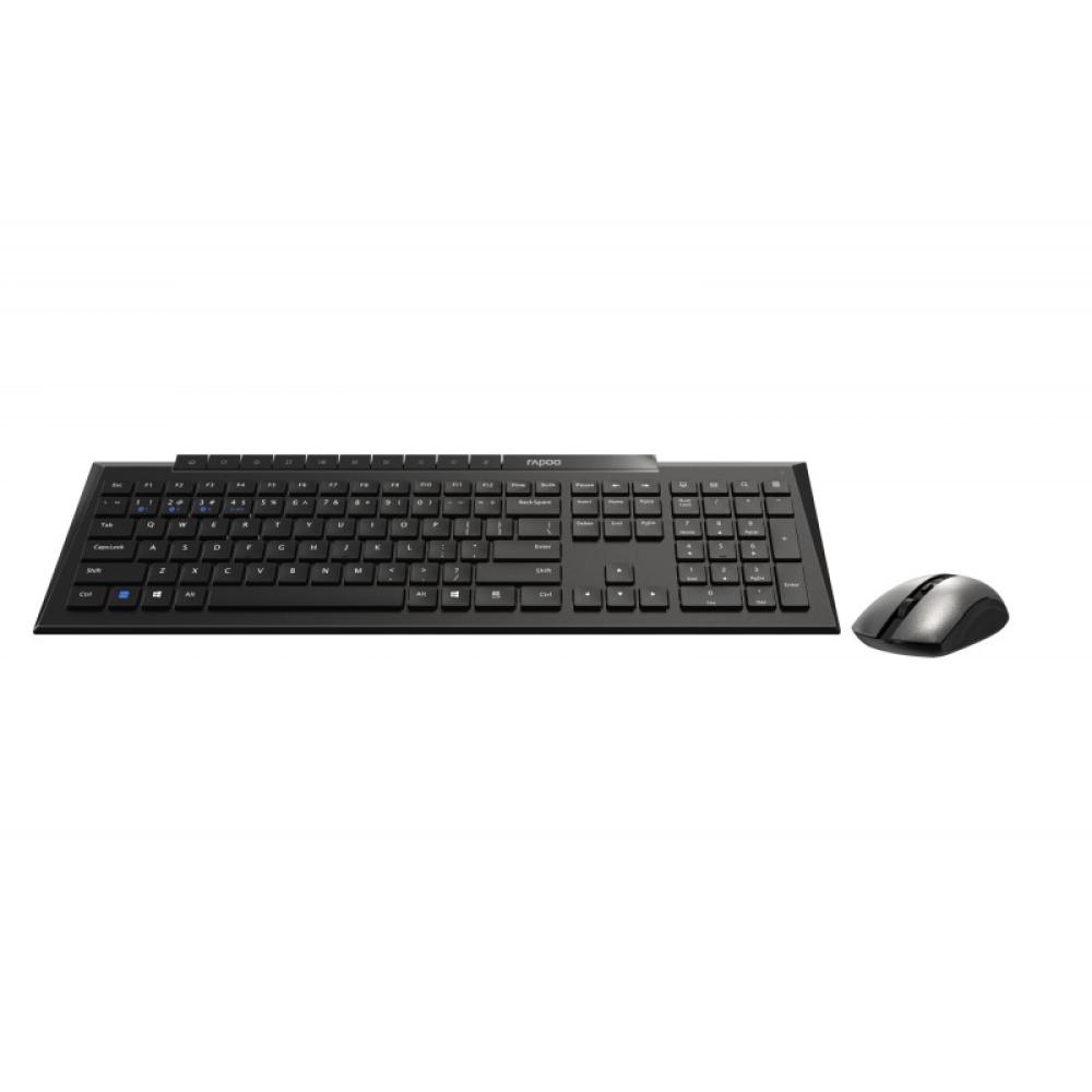 Rapoo - 8210M teclado Ratón incluido Universal Bluetooth QWERTY Negro