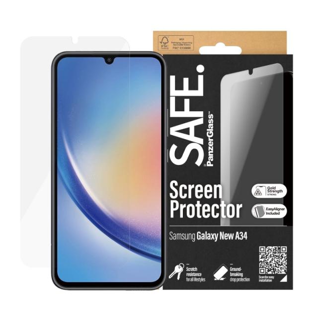 PanzerGlass - SAFE. by ® Screen Protector Samsung Galaxy A35 5G / Ultra-Wide Fit w. EasyAligner Protector de pantalla 1 pieza(s)