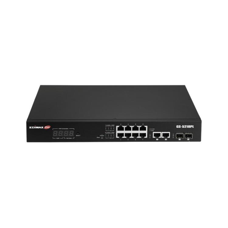 Edimax - GS-5210PL switch Gestionado Gigabit Ethernet (10/100/1000) Negro