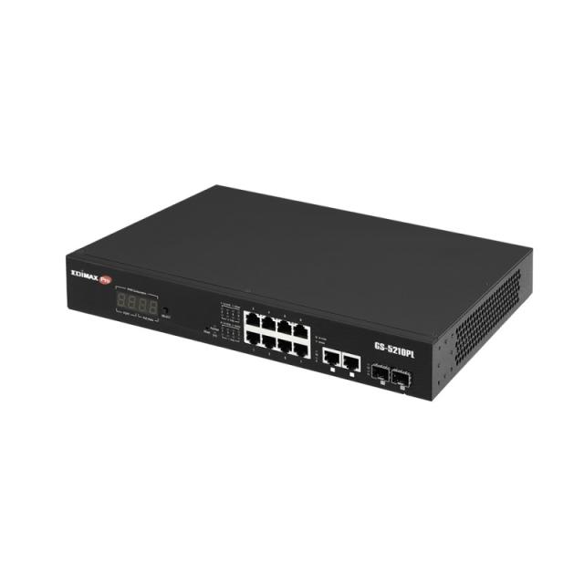 Edimax - GS-5210PL switch Gestionado Gigabit Ethernet (10/100/1000) Negro