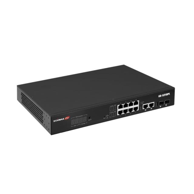Edimax - GS-5210PL switch Gestionado Gigabit Ethernet (10/100/1000) Negro