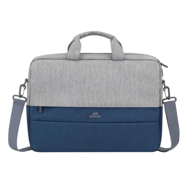Rivacase - 7532 39,6 cm (15.6") Maletín Azul, Gris