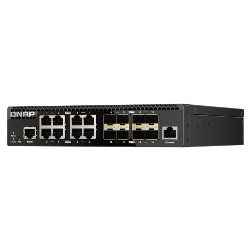 QNAP - QSW-M3216R-8S8T switch Gestionado L2/L3 10G Ethernet (100/1000/10000) 1U Negro