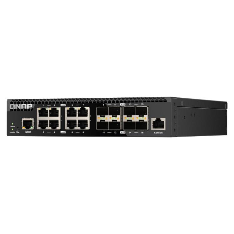 QNAP - QSW-M3216R-8S8T switch Gestionado L2/L3 10G Ethernet (100/1000/10000) 1U Negro