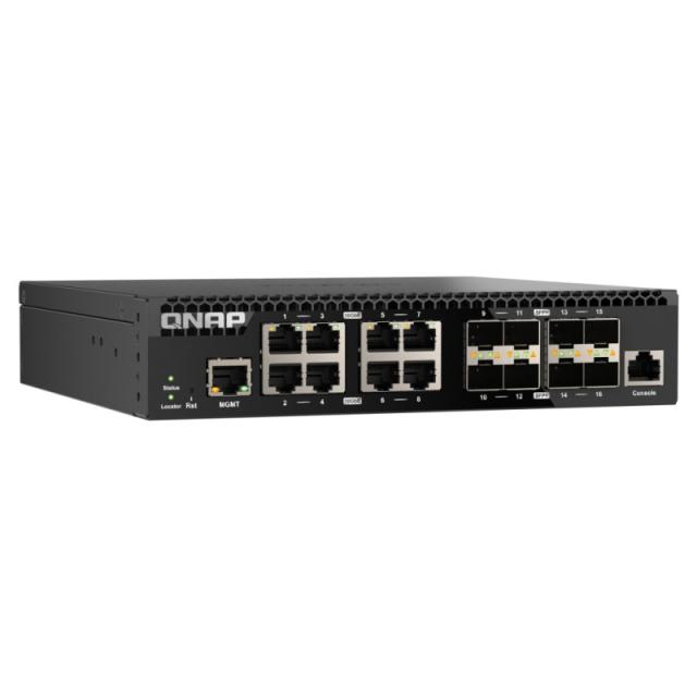 QNAP - QSW-M3216R-8S8T switch Gestionado L2/L3 10G Ethernet (100/1000/10000) 1U Negro