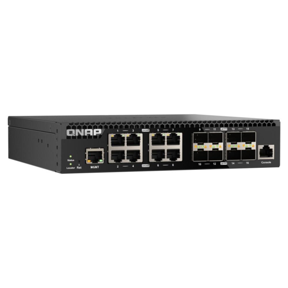 QNAP - QSW-M3216R-8S8T switch Gestionado L2/L3 10G Ethernet (100/1000/10000) 1U Negro