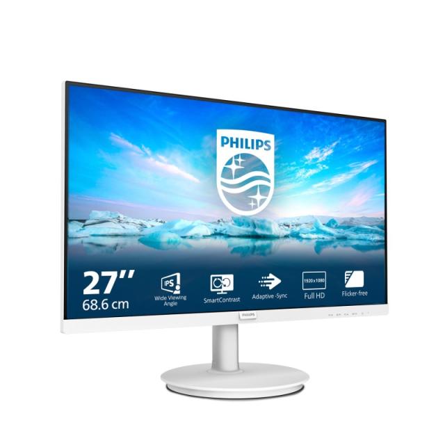 Philips - V Line 271V8AW/00 pantalla para PC 68,6 cm (27") 1920 x 1080 Pixeles Full HD LCD Blanco