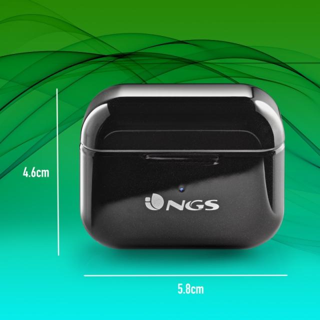 NGS - ARTICA BLOOM Auriculares Inalámbrico Dentro de oído Llamadas/Música USB Tipo C Bluetooth Negro