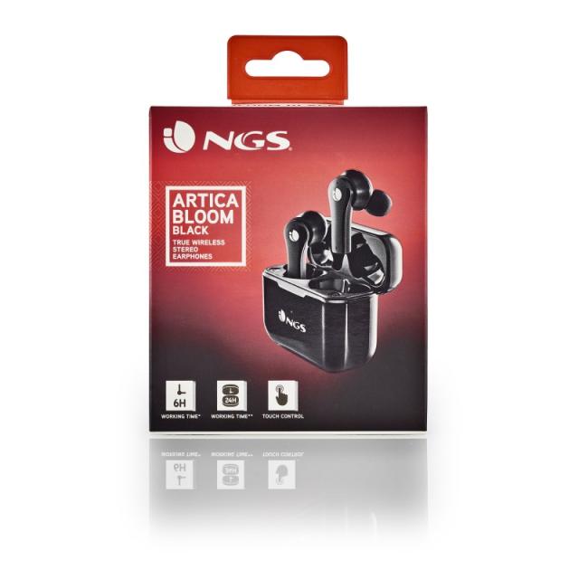 NGS - ARTICA BLOOM Auriculares Inalámbrico Dentro de oído Llamadas/Música USB Tipo C Bluetooth Negro