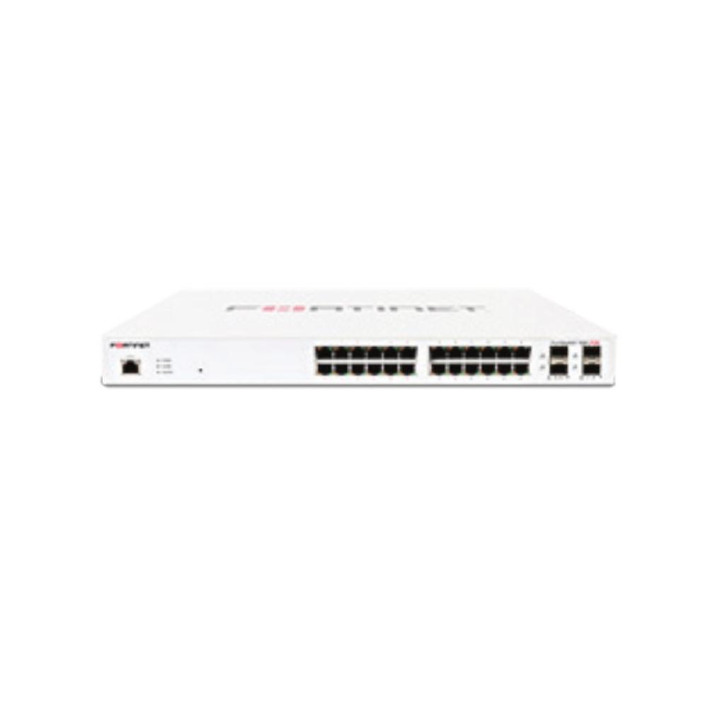 Fortinet - FS-124E-POE switch Gestionado L2 Gigabit Ethernet (10/100/1000) Energía sobre Ethernet (PoE) 1U Blanco