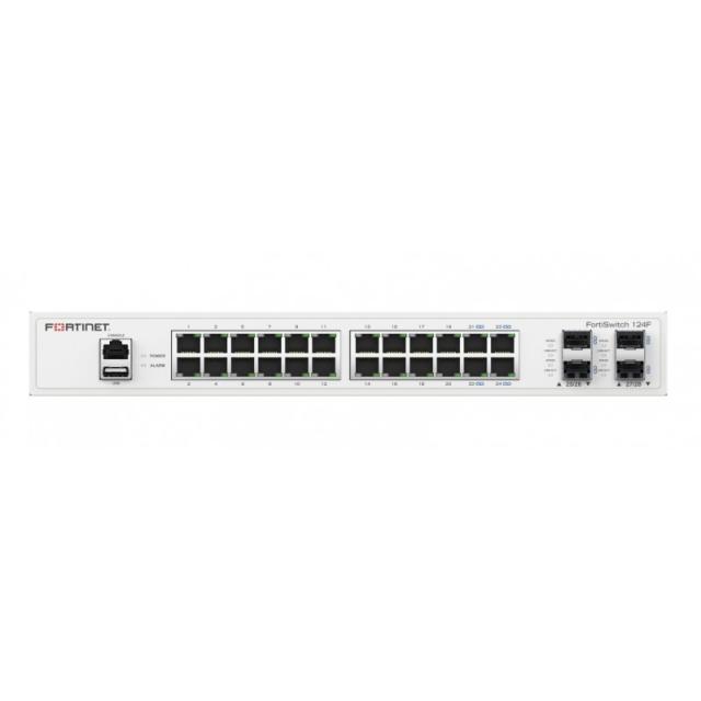 Fortinet - FS-124F switch Gestionado L2 Gigabit Ethernet (10/100/1000) 1U Blanco