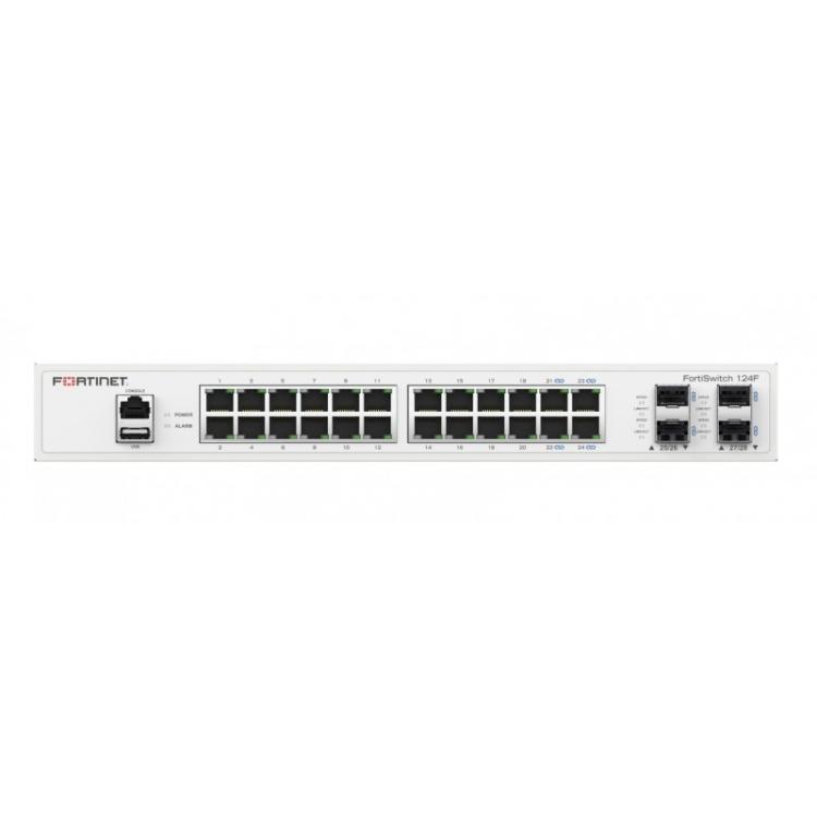 Fortinet - FS-124F switch Gestionado L2 Gigabit Ethernet (10/100/1000) 1U Blanco