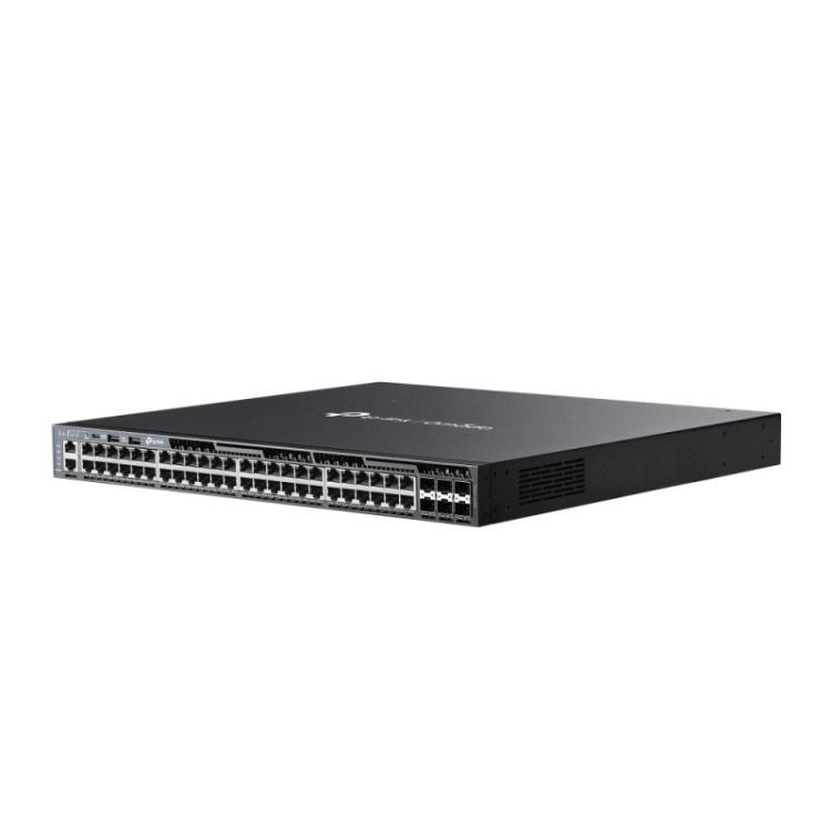 TP-Link - Omada SG6654XHP switch Gestionado L3 Gigabit Ethernet (10/100/1000) Energía sobre Ethernet (PoE) 1U Negro