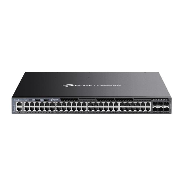 TP-Link - Omada SG6654XHP switch Gestionado L3 Gigabit Ethernet (10/100/1000) Energía sobre Ethernet (PoE) 1U Negro