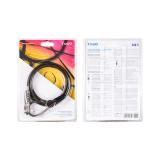 TooQ - Cable de Seguridad Tipo NANO con Combinación para Portátiles 1.5 metros, Gris Oscuro