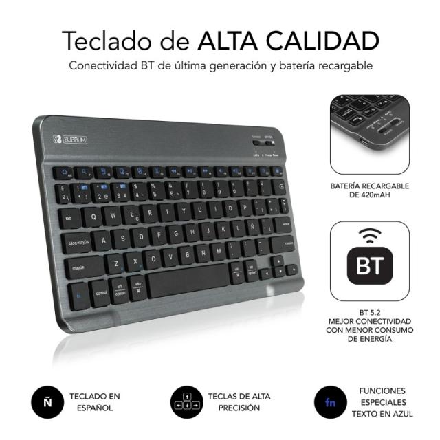 SUBBLIM - Funda con Teclado KeyTab Pro BT Samsung Galaxy Tab A9 +11”