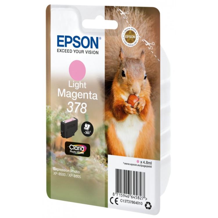 Epson - Squirrel Singlepack Light Magenta 378 Claria Photo HD Ink