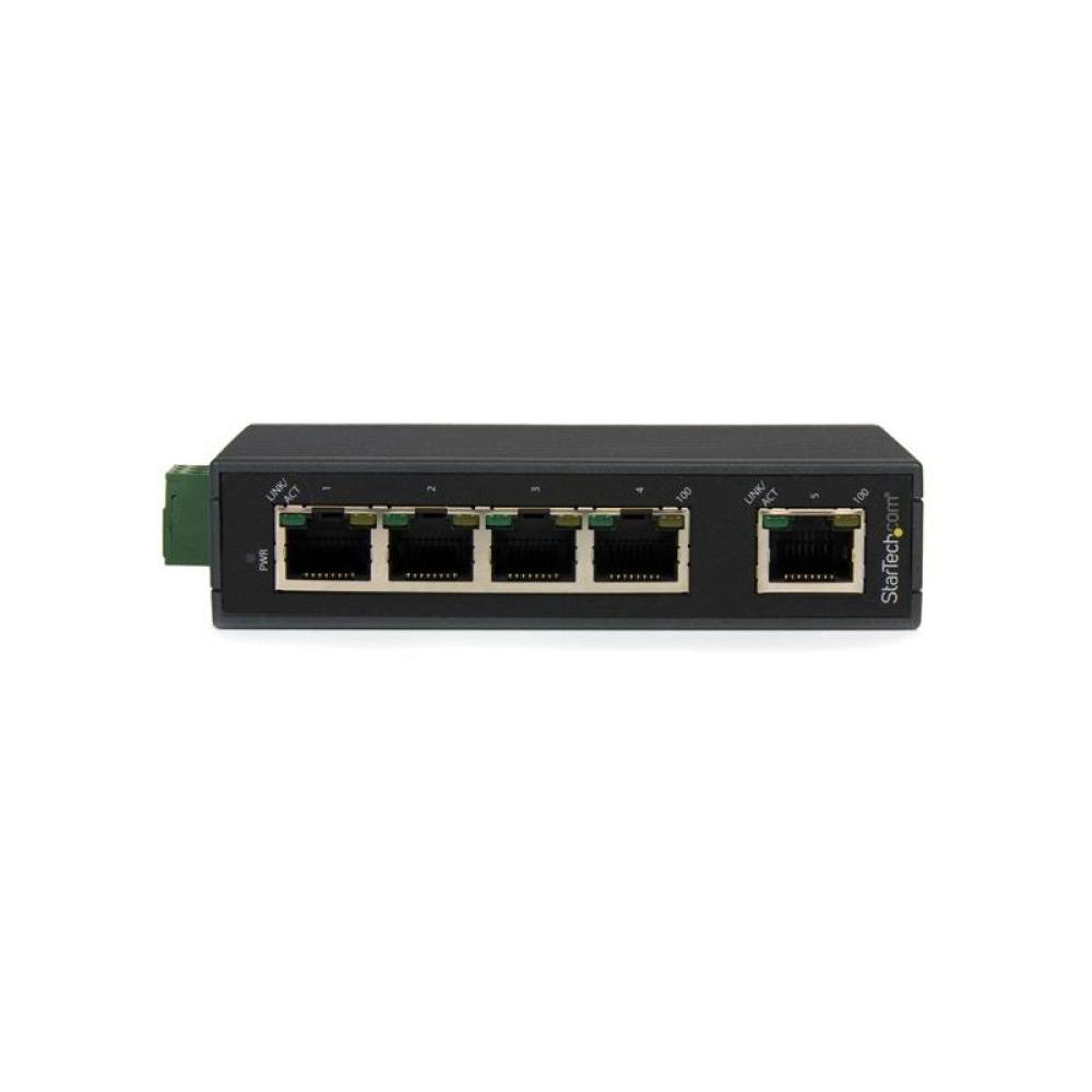 StarTech.com - Switch Conmutador Industrial Ethernet de 5 Puertos RJ45 de Montaje en Carril DIN