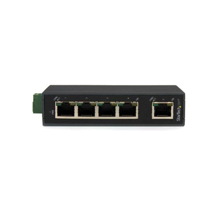 StarTech.com - Switch Conmutador Industrial Ethernet de 5 Puertos RJ45 de Montaje en Carril DIN