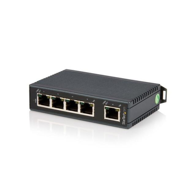 StarTech.com - Switch Conmutador Industrial Ethernet de 5 Puertos RJ45 de Montaje en Carril DIN