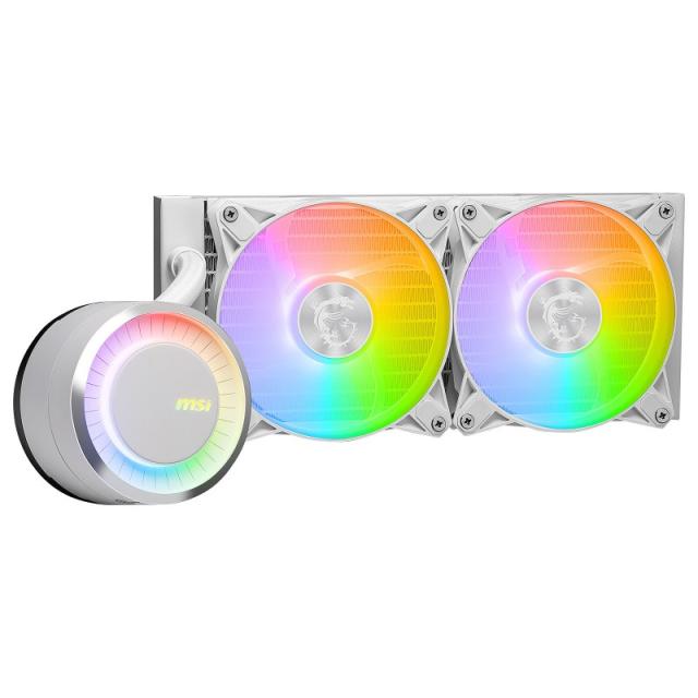 MSI - MAG Coreliquid E240 WHITE Placa base, Procesador Kit de refrigeración líquida 12 cm Blanco