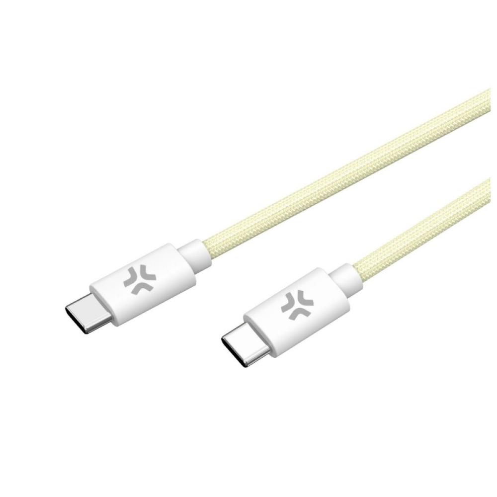Celly - USBCUSBCCOTTYL cable USB 1,5 m USB C Blanco, Amarillo