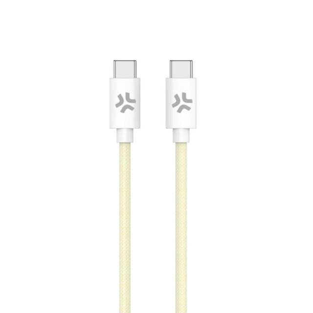 Celly - USBCUSBCCOTTYL cable USB 1,5 m USB C Blanco, Amarillo
