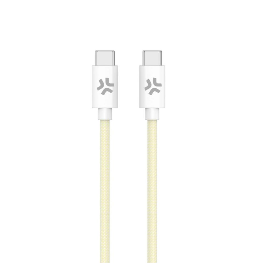 Celly - USBCUSBCCOTTYL cable USB 1,5 m USB C Blanco, Amarillo