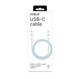 Celly - USBCUSBCCOTTLB cable USB 1,5 m USB C Azul, Blanco