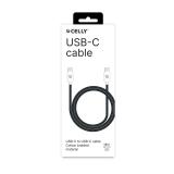 Celly - USBCUSBCCOTTBK cable USB 1,5 m USB C Negro, Blanco