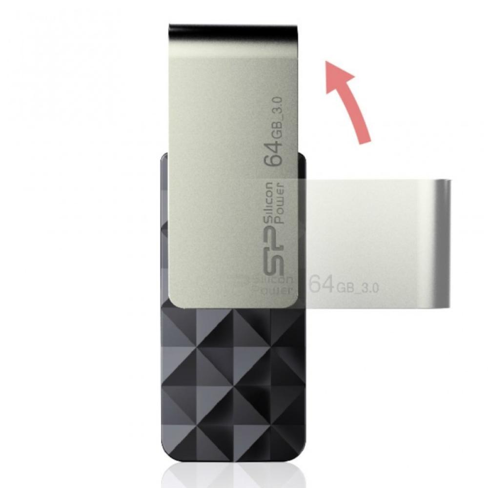 Silicon Power - Blaze B30 unidad flash USB 64 GB USB tipo A 3.2 Gen 1 (3.1 Gen 1) Negro