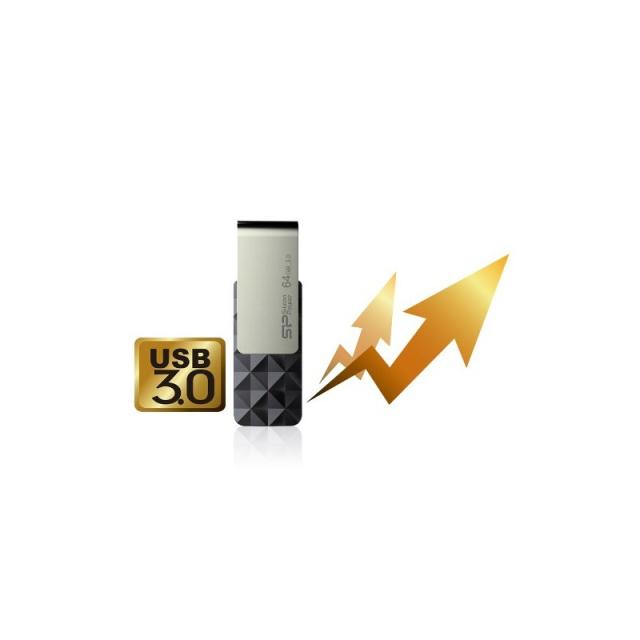 Silicon Power - Blaze B30 unidad flash USB 64 GB USB tipo A 3.2 Gen 1 (3.1 Gen 1) Negro
