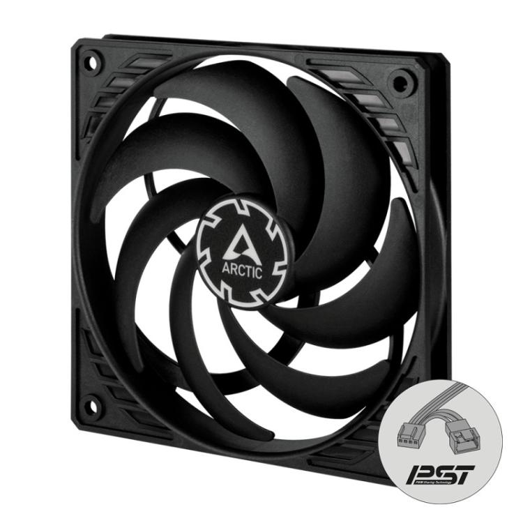 ARCTIC - P12 Slim PWM PST Carcasa del ordenador Ventilador 12 cm Negro 1 pieza(s)