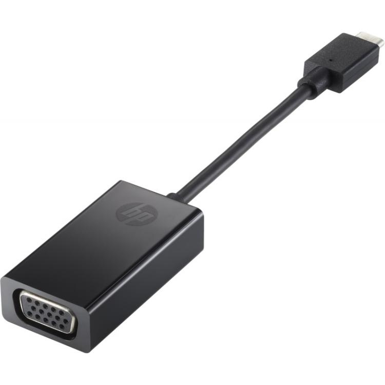 HP - USB-C to VGA Adapter Adaptador gráfico USB Negro