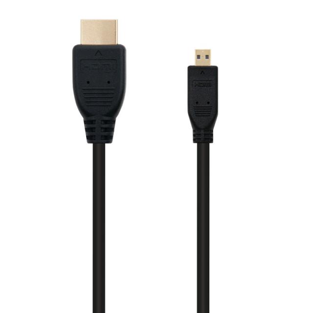 Nanocable - HDMI, 0.8m cable HDMI 0,8 m HDMI tipo A (Estándar) HDMI tipo D (Micro) Negro
