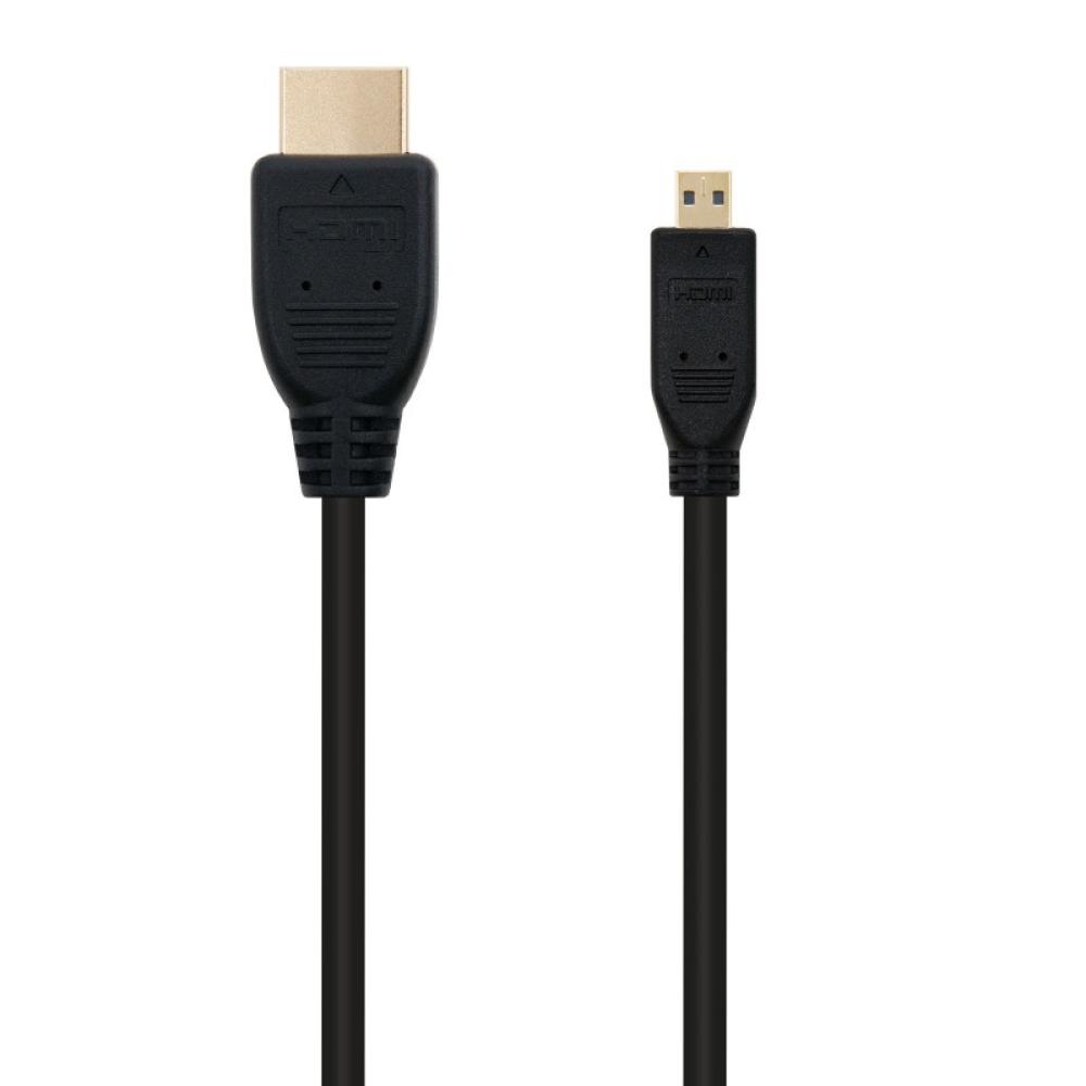 Nanocable - HDMI, 0.8m cable HDMI 0,8 m HDMI tipo A (Estándar) HDMI tipo D (Micro) Negro