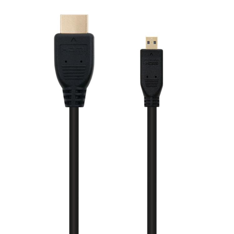 Nanocable - HDMI, 0.8m cable HDMI 0,8 m HDMI tipo A (Estándar) HDMI tipo D (Micro) Negro