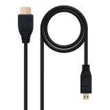 Nanocable - HDMI, 0.8m cable HDMI 0,8 m HDMI tipo A (Estándar) HDMI tipo D (Micro) Negro