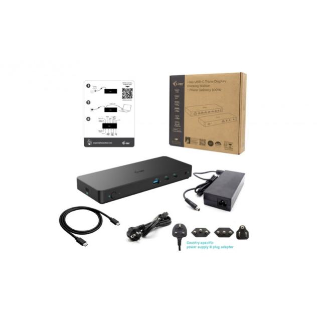 i-tec - USB-C Triple Display Docking Station Gen 2 Pro + Power Delivery 100W