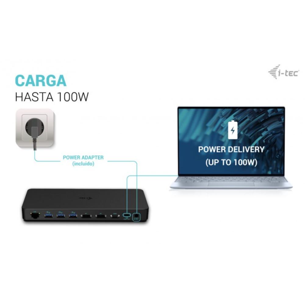 i-tec - USB-C Triple Display Docking Station Gen 2 Pro + Power Delivery 100W