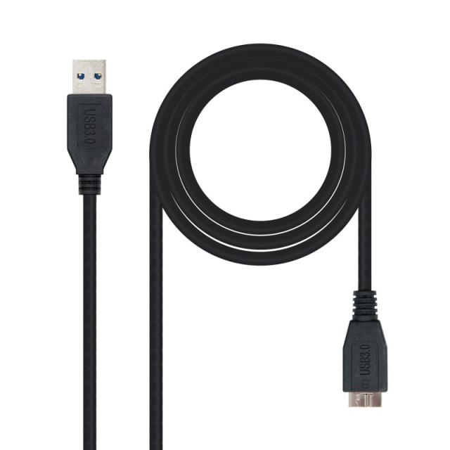 Nanocable - CABLE USB 3.0, TIPO A/M-MICRO B/M, NEGRO, 2.0 M