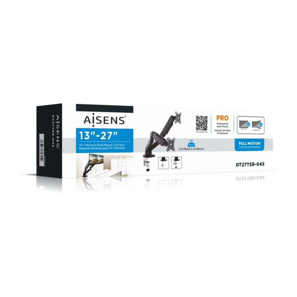 AISENS - DT27TSR-045 soporte para monitor 81,3 cm (32") Negro Escritorio