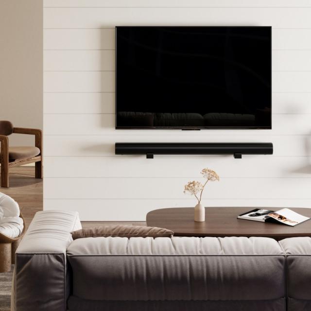 AISENS - Soporte Universal de Pared para Barra de Sonido, Negro