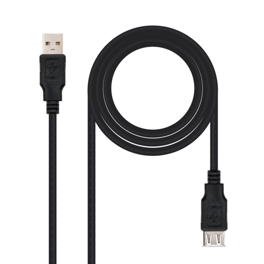Nanocable - CABLE USB 2.0, TIPO A/M-A/H, NEGRO, 1.0 M